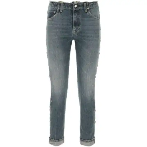 Golden Goose Jeans Women's Blue Moderate Slim Fit Pants