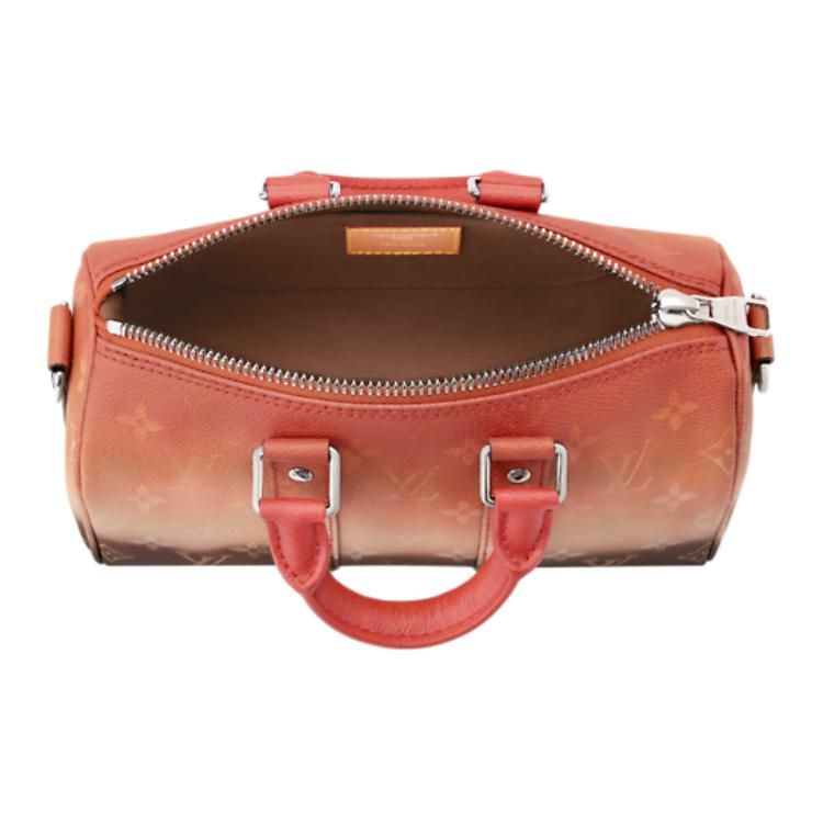 Мужская сумка Louis Vuitton keepall BANDOULIERE 25 (оранжево-коричневая) — фото 4