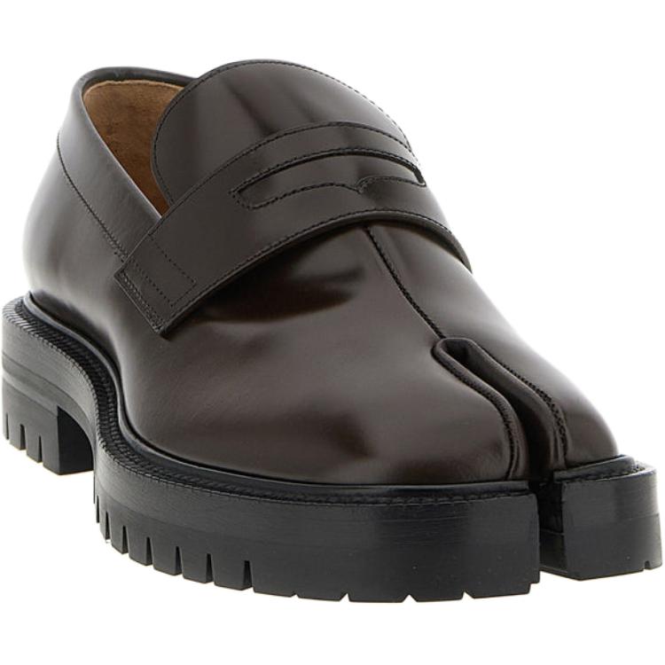 Мужские лоферы Maison Margiela Tabi (коричневые) — фото 3