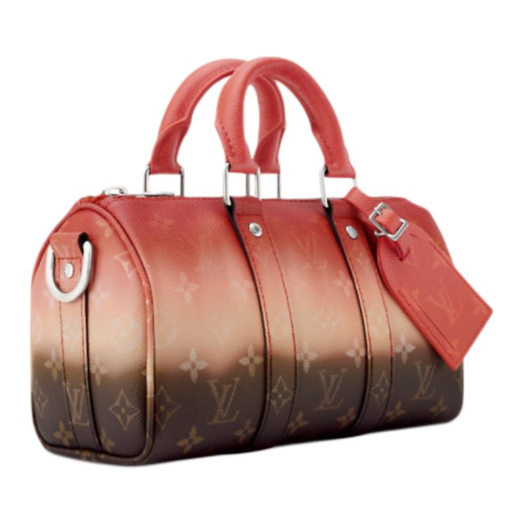 Мужская сумка Louis Vuitton keepall BANDOULIERE 25 (оранжево-коричневая) — фото 2