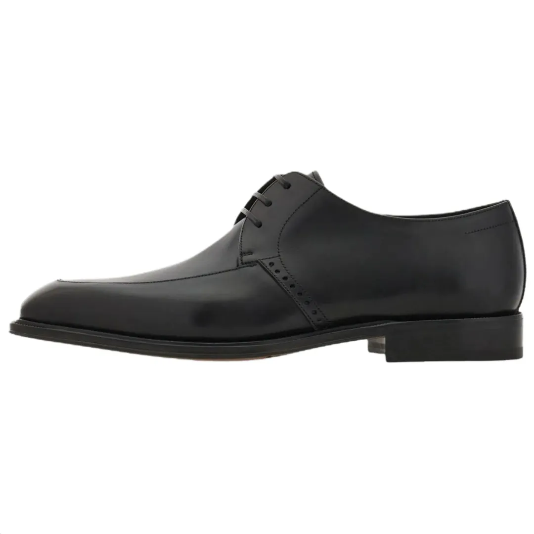 FERRAGAMO Cow Leather Dress Shoes Men's Black