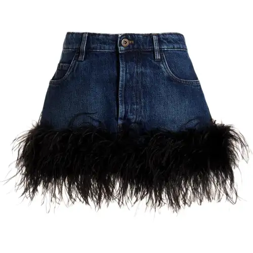 MIU MIU SS23 Denim Dress Women's Blue