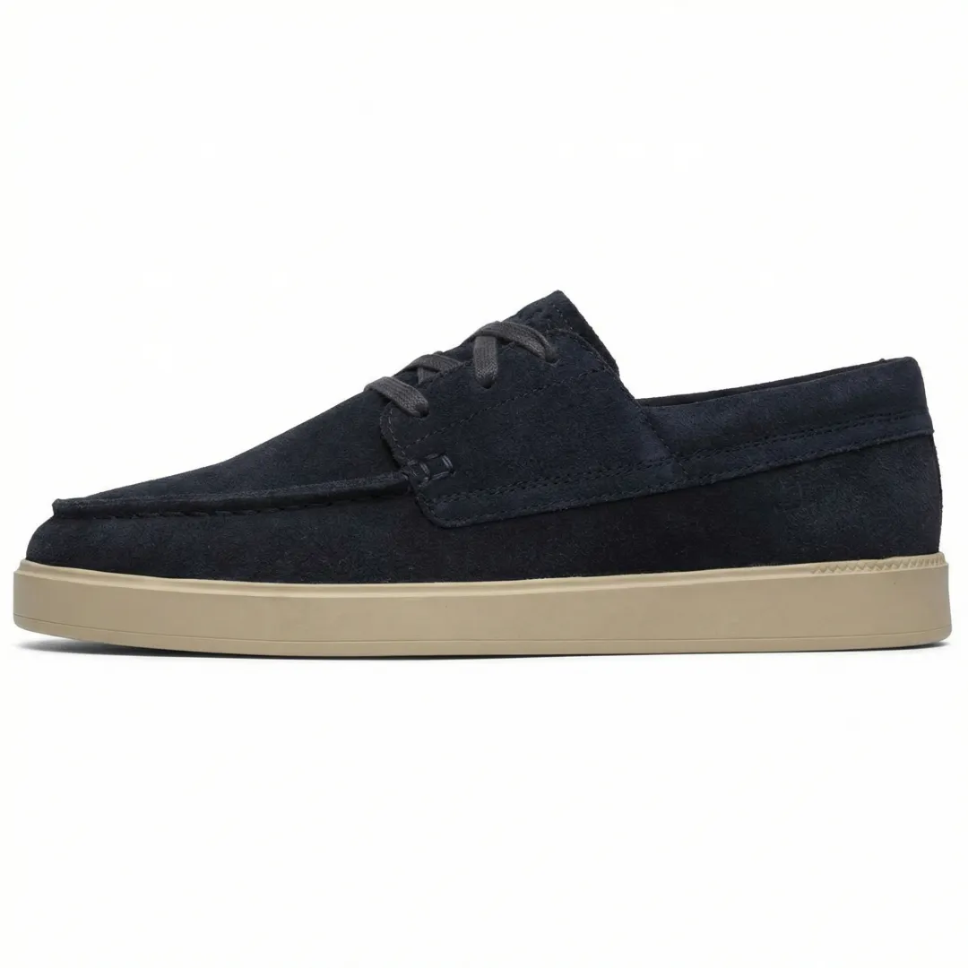 Clarks Lockford Boat Loafers 2cm Men's Dark Blue