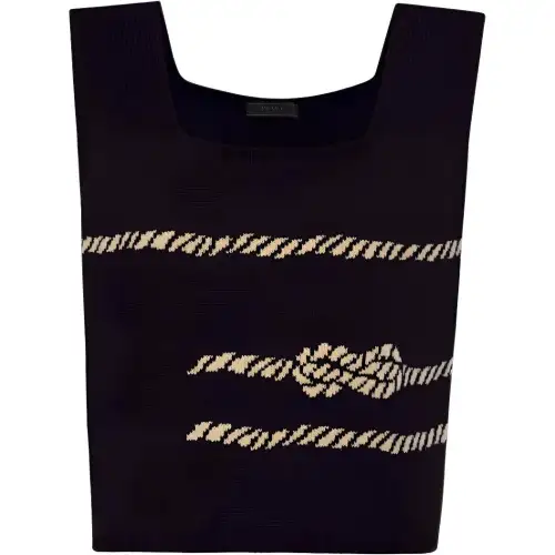 PRADA Tank Tops Men's Black Moderate Racerback