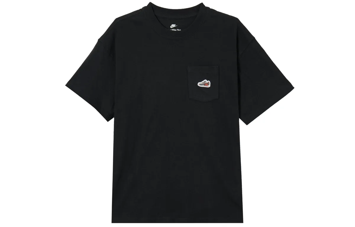 Nike T-Shirts Men's Black Crew Neck Moderate