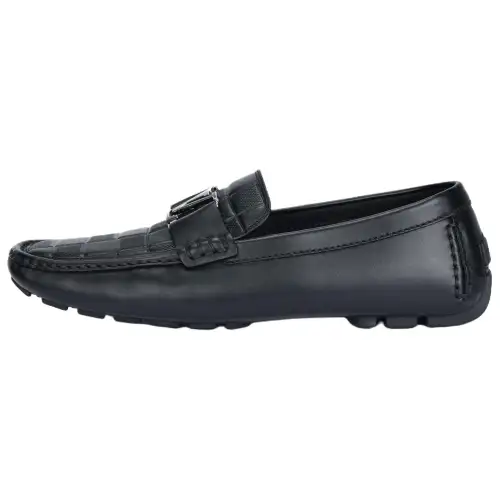 LOUIS VUITTON Monte Carlo Moccasin Shoes 'Black Plaid Top'