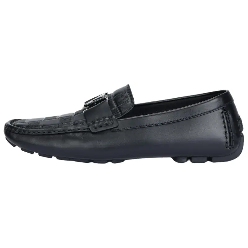 LOUIS VUITTON Monte Carlo Moccasin Shoes 'Black Plaid Top'