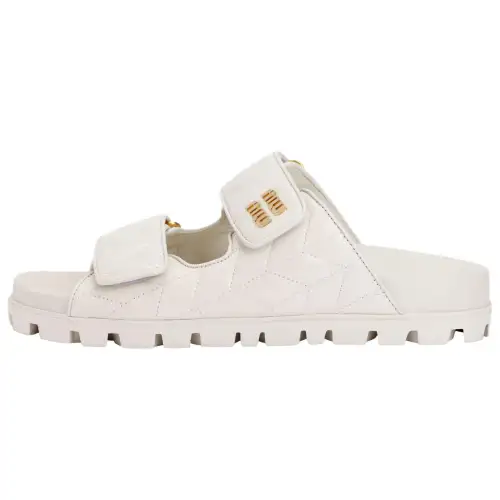 MIU MIU Slide Slippers Women's White