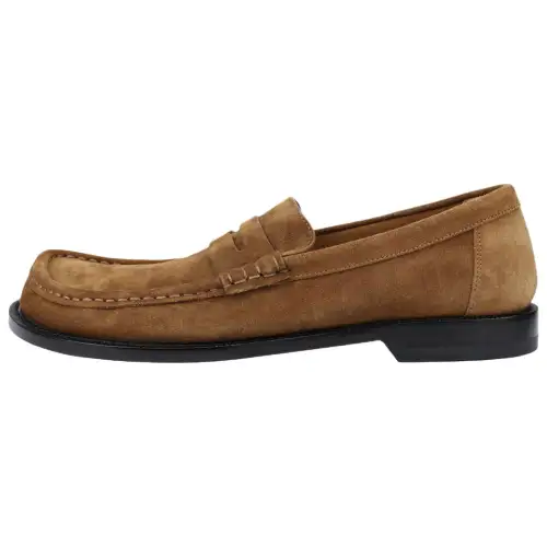 LOEWE Campo Suede Loafers Men's Brown