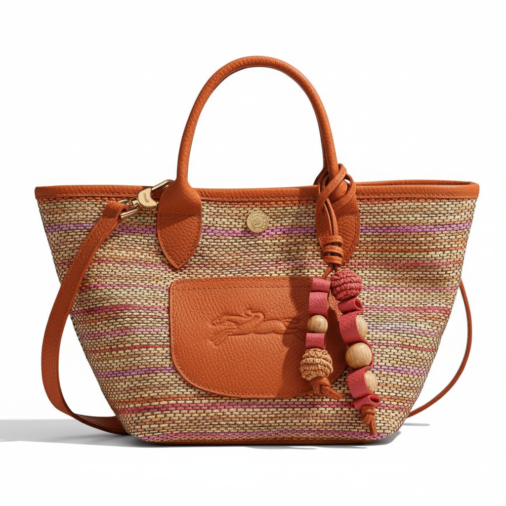 Женская сумка LONGCHAMP Le Panier Pliage (разноцветная)