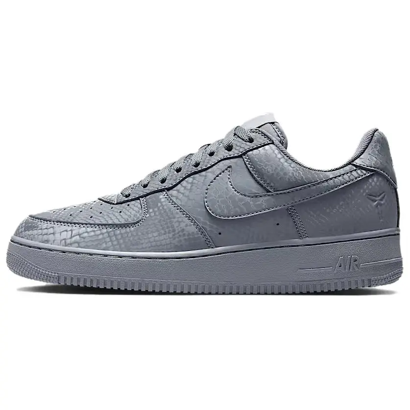 Nike x Kobe Bryant Air Force 1 Low top Skateboard Shoes Men's Gray