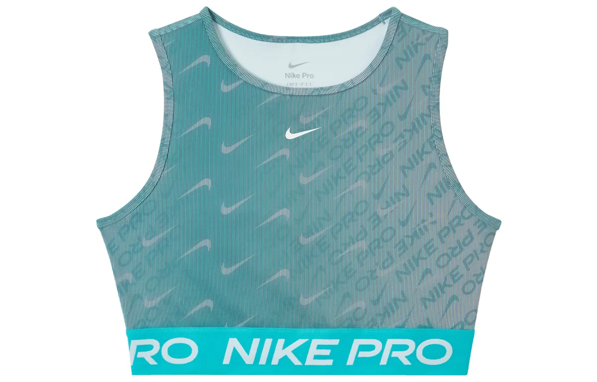 Nike Dri Fit Sport Vests Women's Cactus Green/Smoke Blue/White