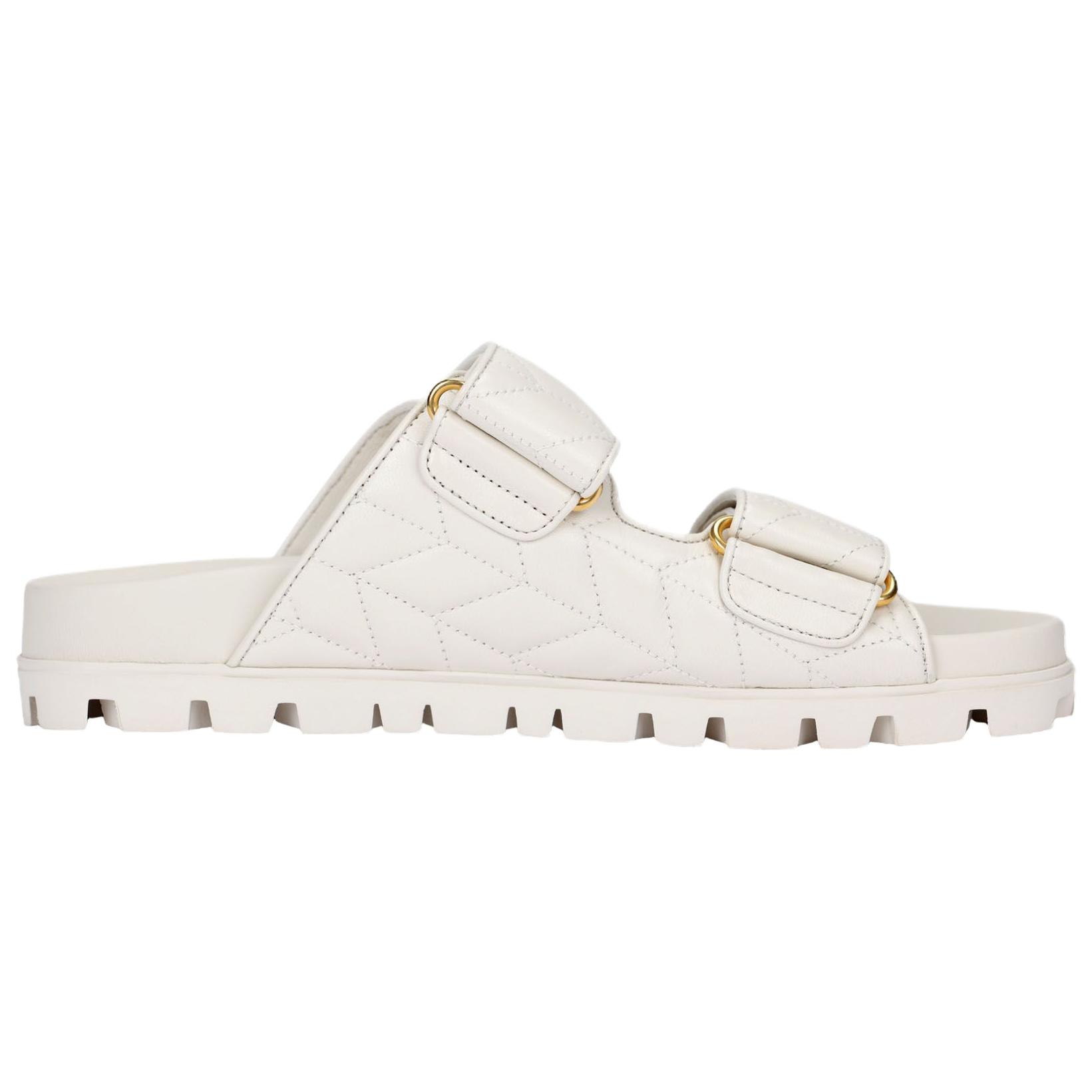 MIU MIU Slide Slippers Women's White
