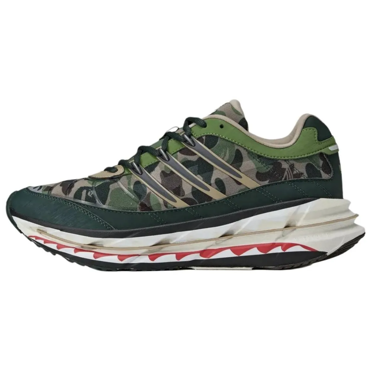 Adidas Originals x A BATHING BAPE Adistar Low top Casual Running Shoes Unisex Green Camouflage