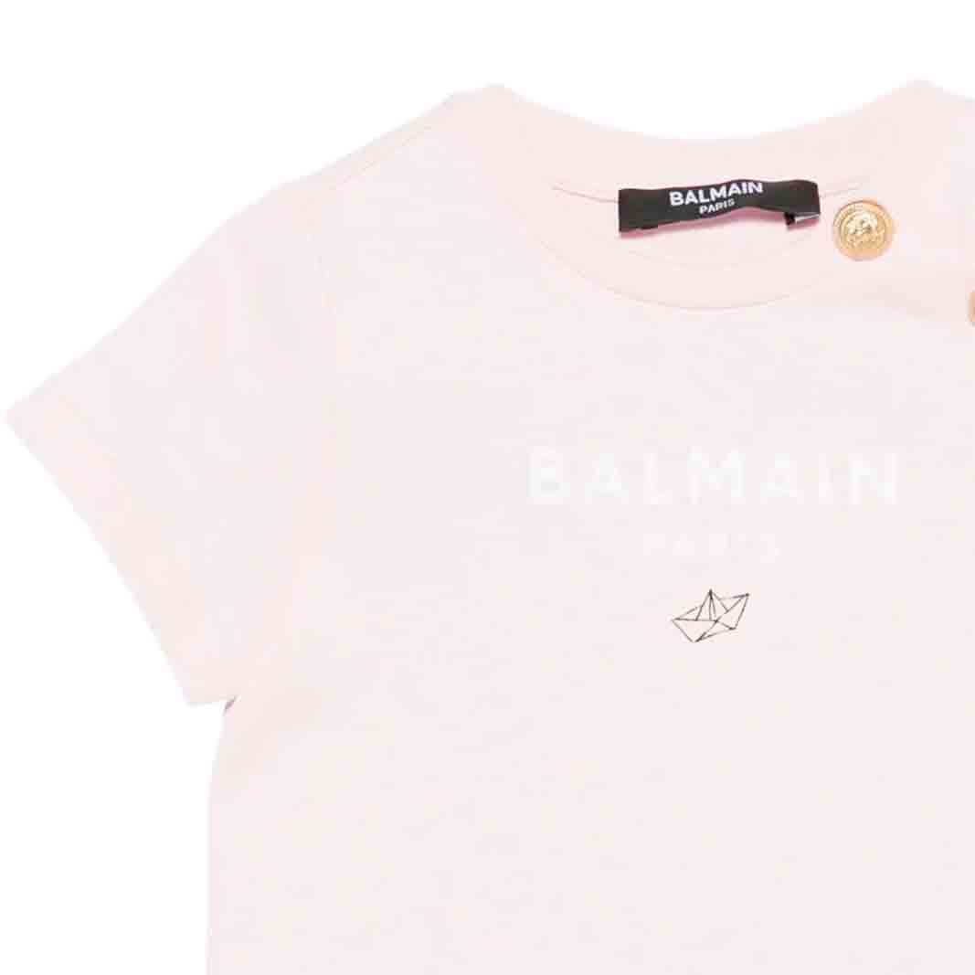 Футболка BALMAIN SS26 (розовая) — фото 4