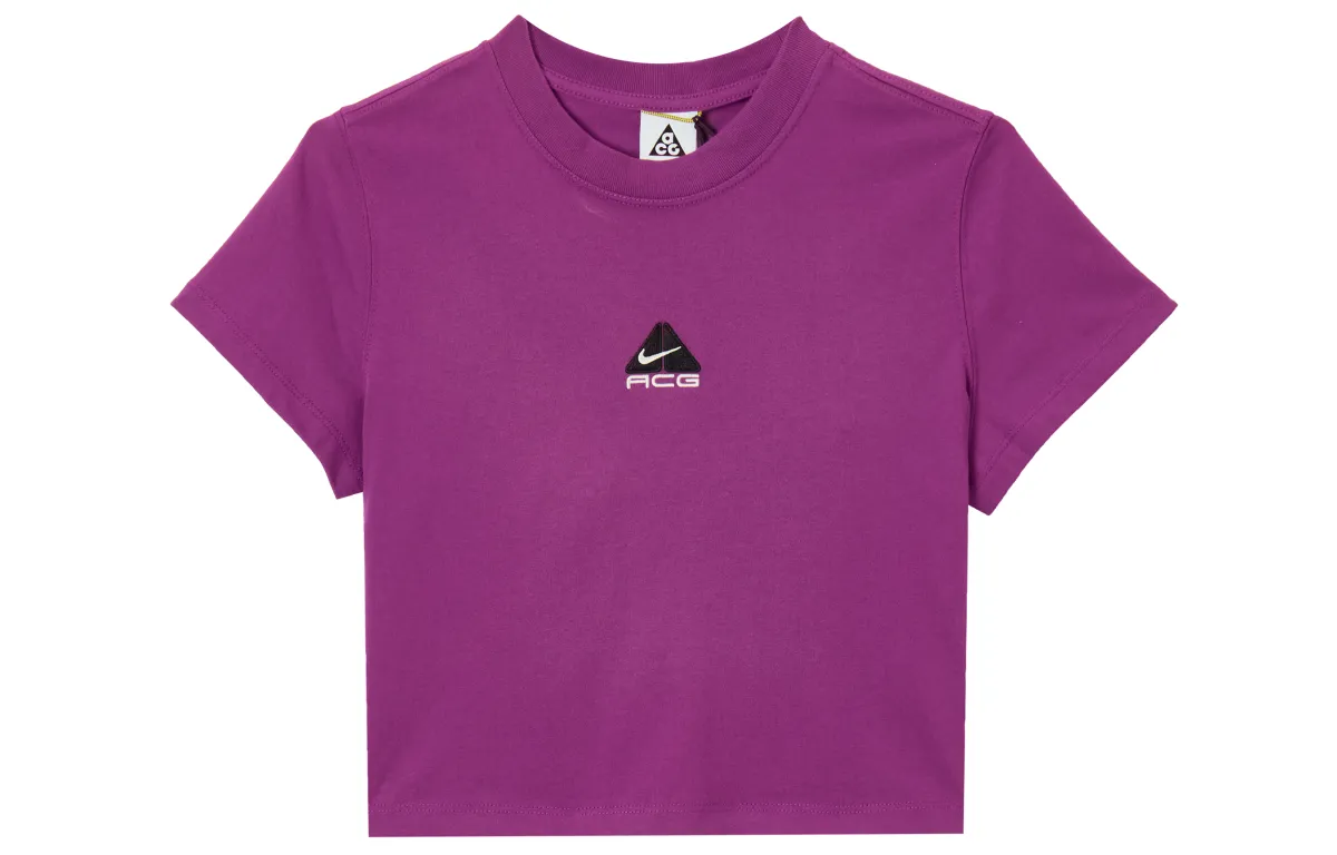 Nike Clothing T-Shirts Women's Purple Crew Neck
