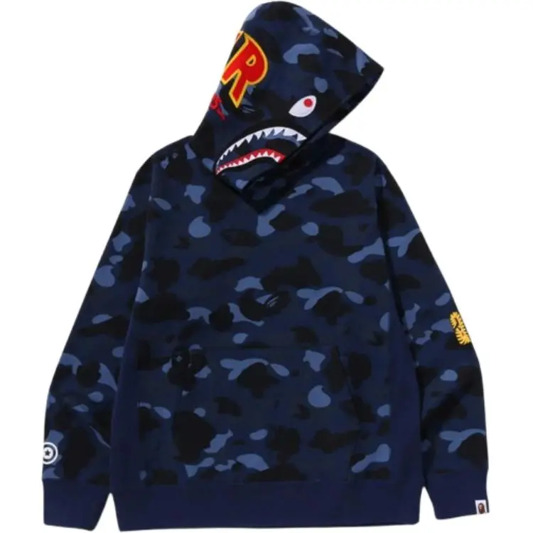 A BATHING APE Color Camo 2nd Shark Pullover Hoodie Sweatshirt Unisex