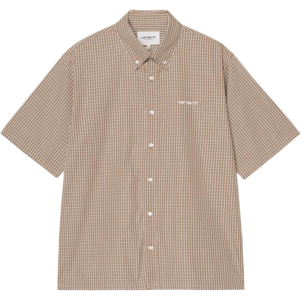 Мужская рубашка Carhartt WIP Groff (зеленая в клетку)