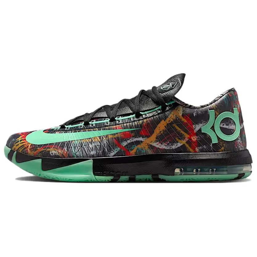 Nike KD 6 Low top Basketball Shoes Men's Black Green