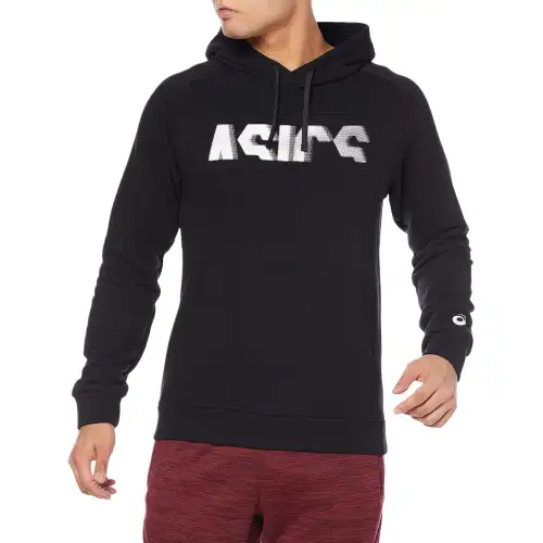 ASICS Sweatshirts Men's Black Hooded Moderate Other