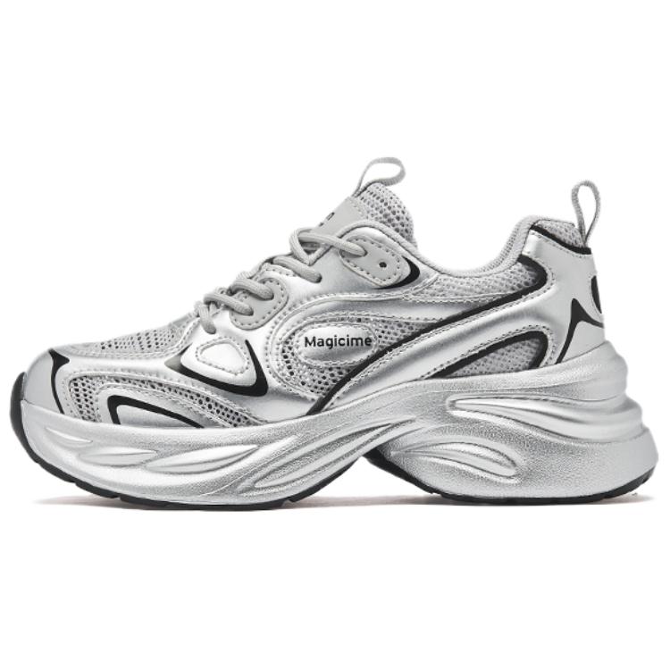 AGSDON Synthetic Leather Low top Chunky Sneakers Women's