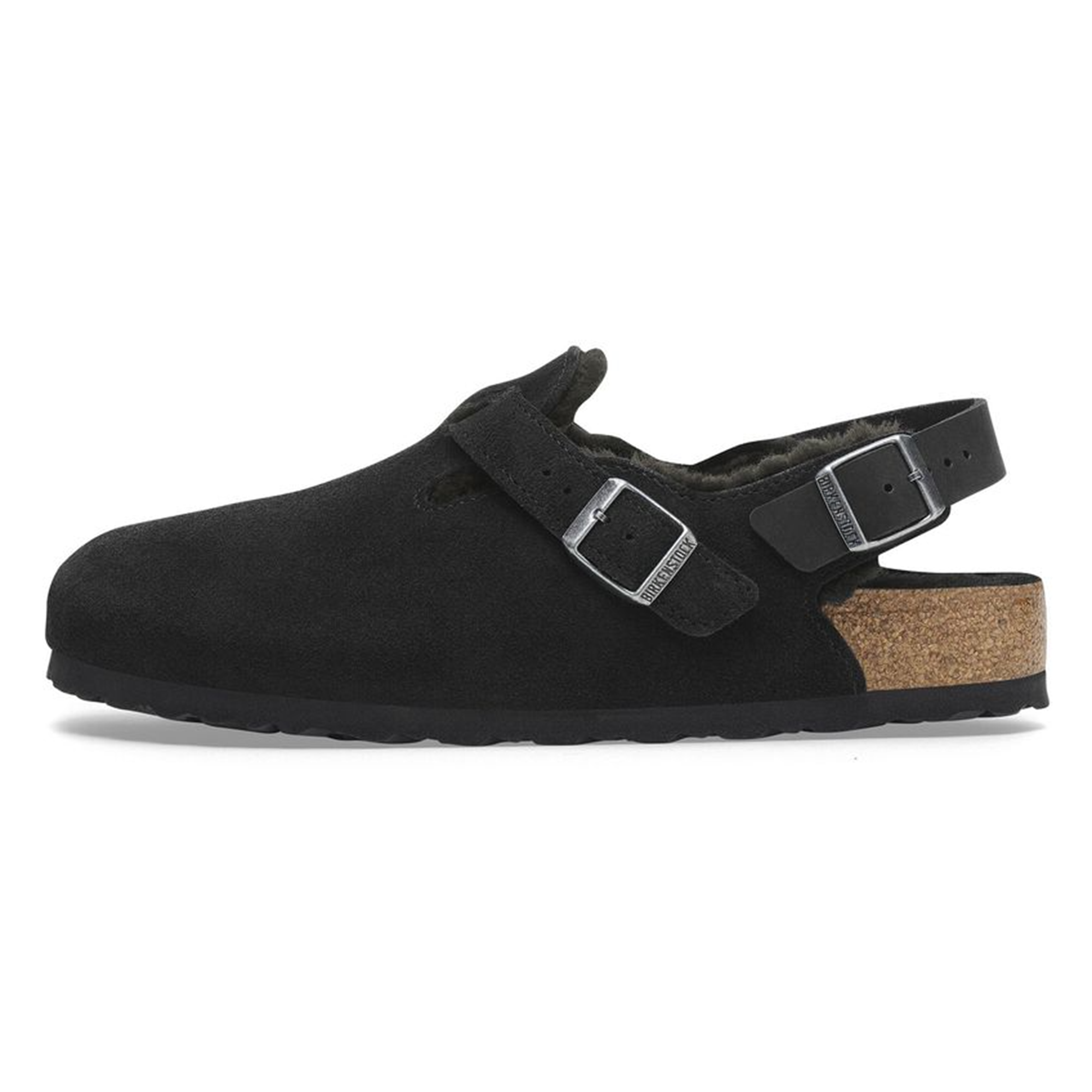 Сабо Birkenstock Tokio Shearling (черные)