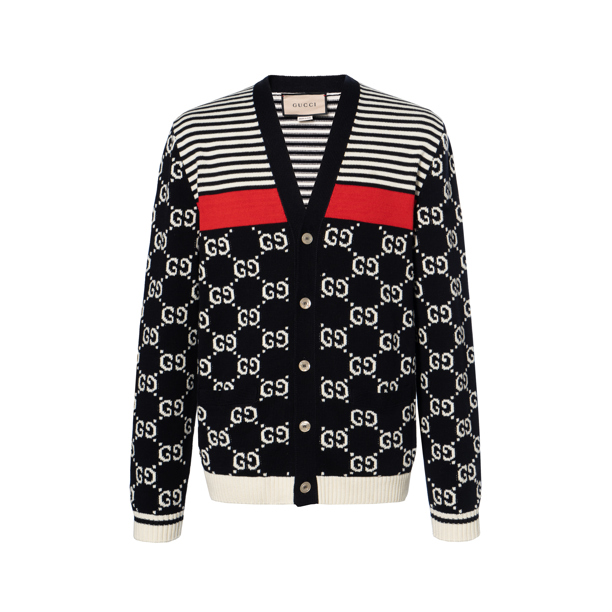Мужской свитер Gucci FW21 Logo (темно-синий)
