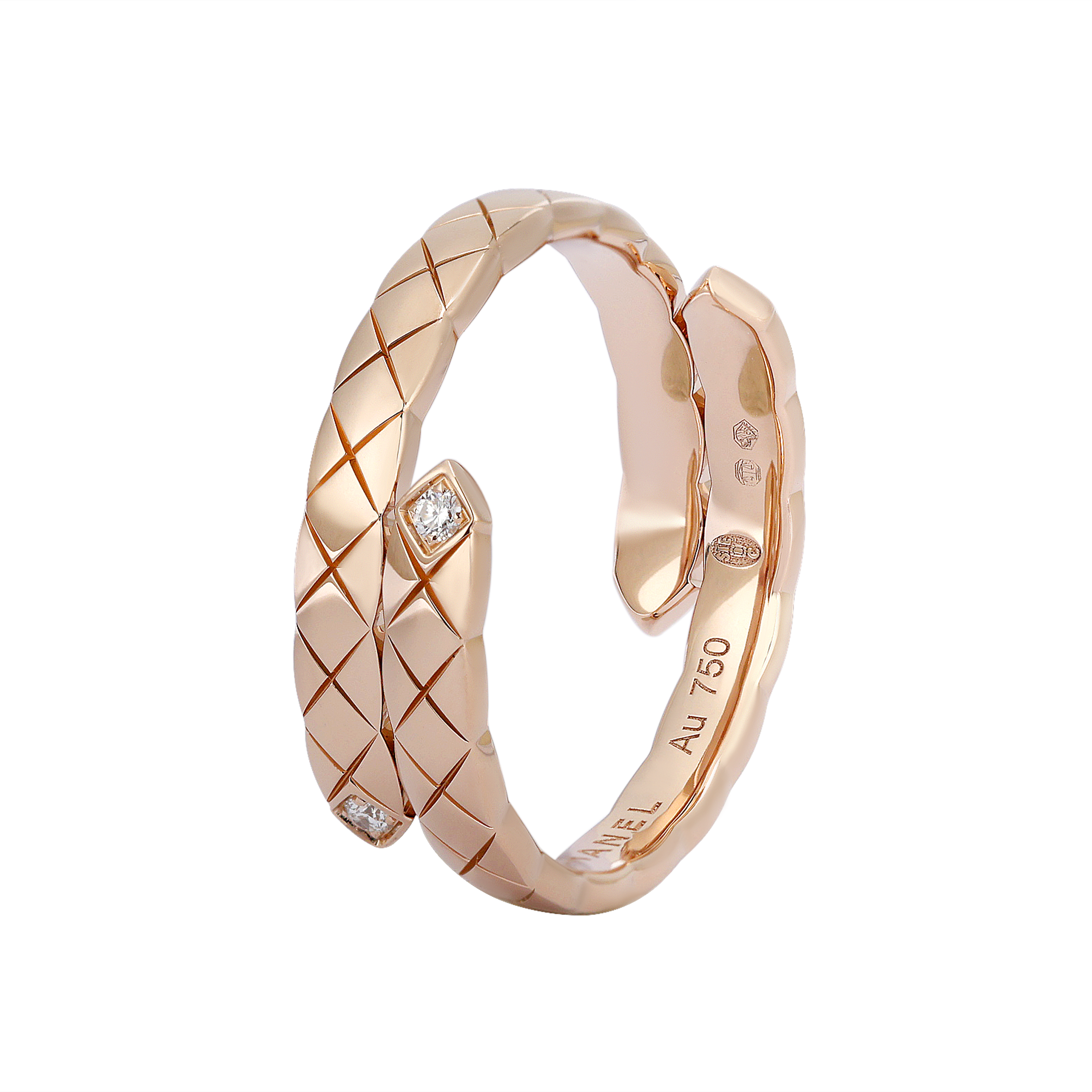 CHANEL Chanel CoCo Crush TOI ET MOI 18k rice gold diamond wide version ring men and women same style couple gold