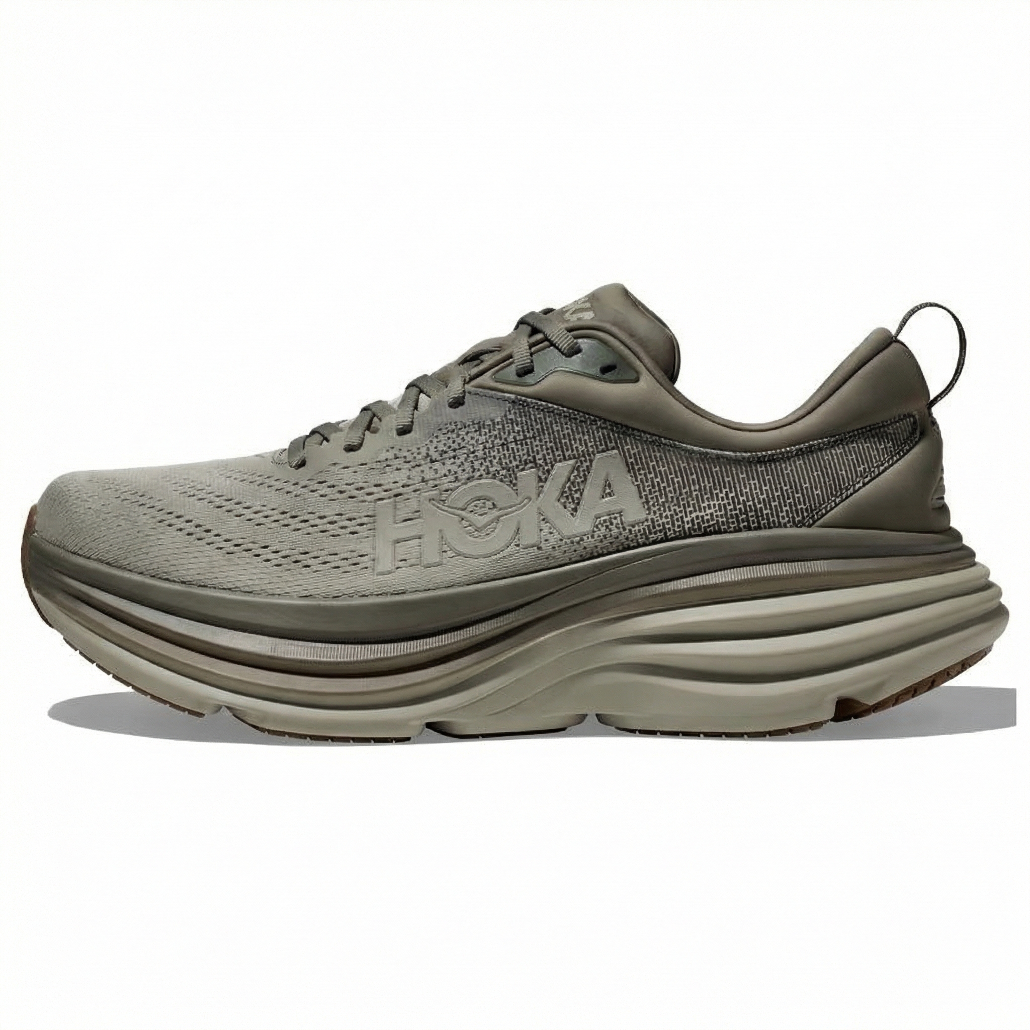 Мужские кроссовки HOKA Bondi 8 (армейский зеленый)