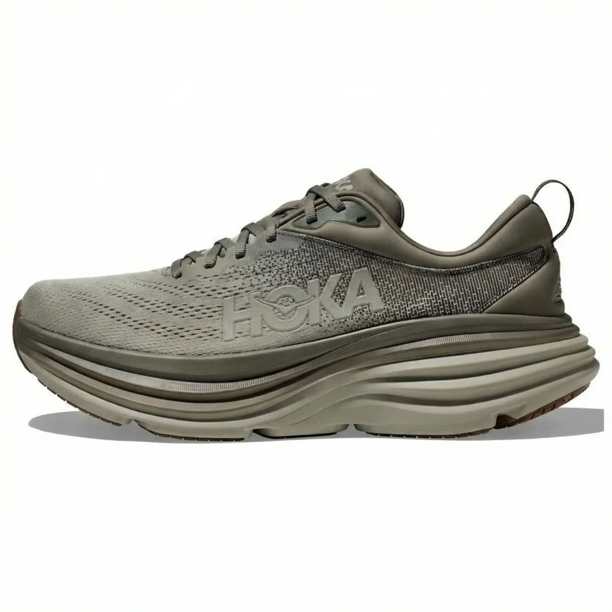 HOKA ONE ONE Bondi 8 Cushioning Slip Resistant Low top Casual Shoes Men's Army Green
