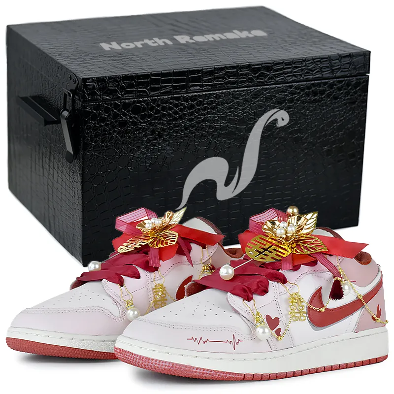 Jordan Air Jordan 1 Abrasion Resistant Low top Vintage Basketball Shoes Women's Pink