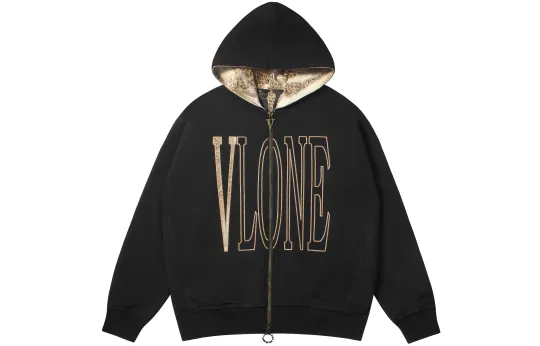 VLONE американская ретро серия STAPLE с леопардовым принтом и вышитым большим логотипом, двухслойная утолщенная толстовка с капюшоном и застежкой-молнией в одном стиле для мужчин и женщин