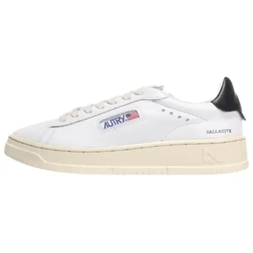 AUTRY Dallas Low Leather 'White Black' Women's