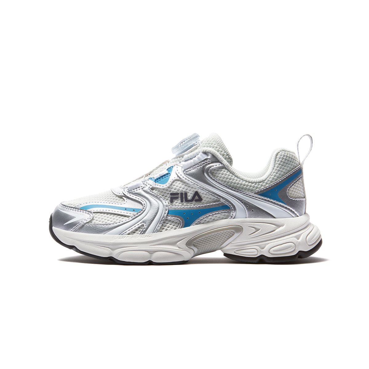 Детские кроссовки Fila KIDSHeritage-FHT 3/PEGASO 3 (бело-розовые) — 黑/太空银/紫 — фото 7