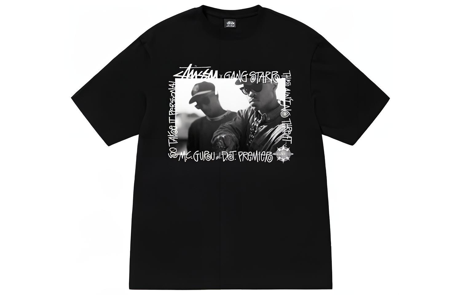 Футболка Stussy x GANG STARR (черная)