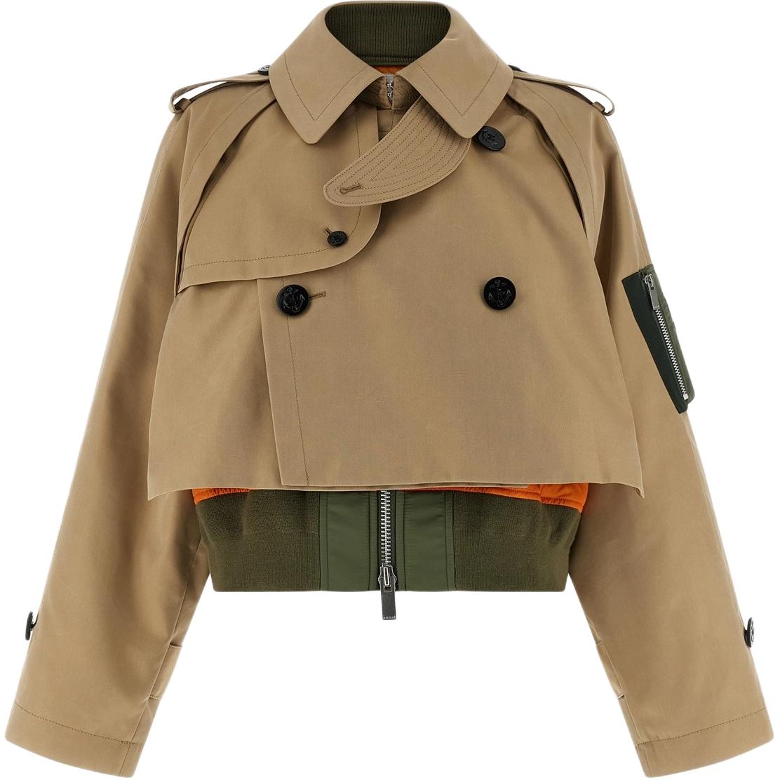 Женский плащ Sacai (бежевый)