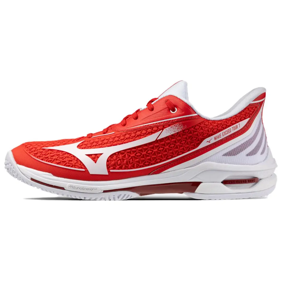 Mizuno WAVE EXCEED TOUR 7 AC Low top Tennis Shoes Unisex Red/White