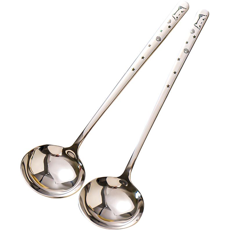 Kawashimaya KAWASIMAYA stainless steel household high-end exquisite long-handled soup porridge spoon food-grade spoon spoon