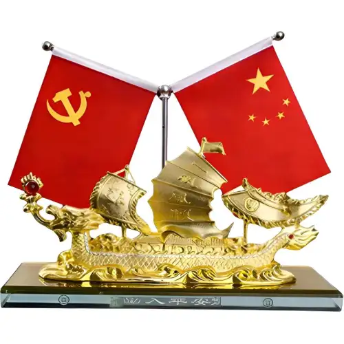 Car maid, high-end center console ornaments, smooth sailing, dragon boat, small red flag car ornaments, car perfume, aromatherapy, universal