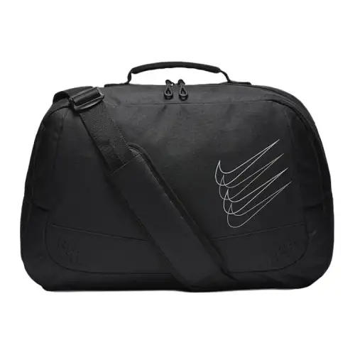 Nike Polyester Travel Bag Gym Bag Unisex Black/White Gold