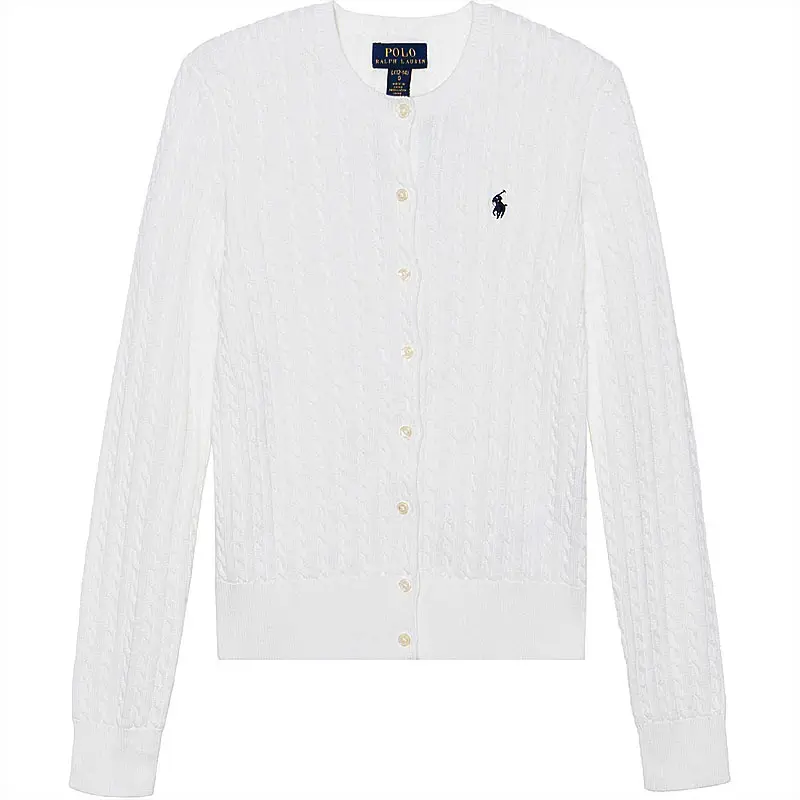 Polo Ralph Lauren Small sweater, cardigan, white children's long-sleeve