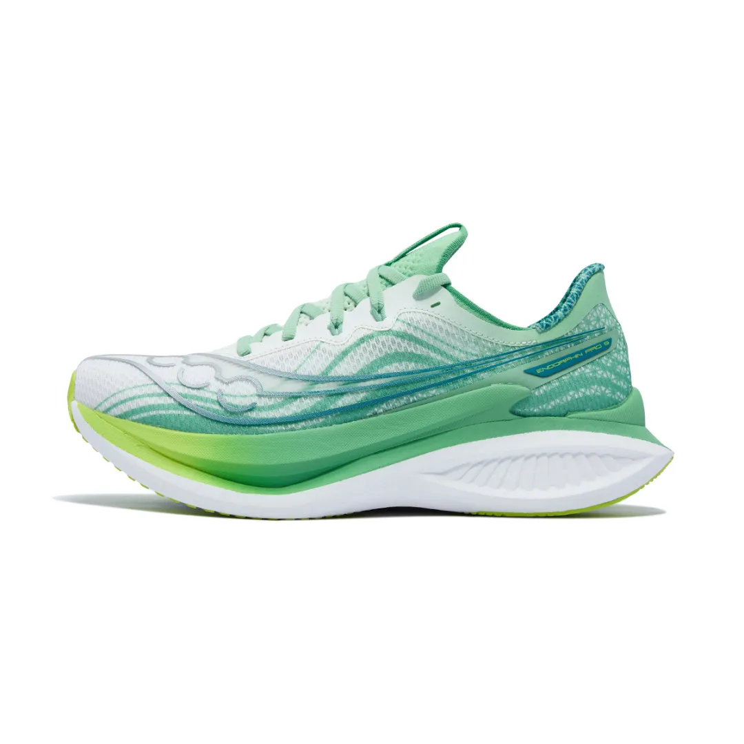Saucony Endorphin Pro 5 Woven Rebound Marathon Training Long Distance Running Racing Running Shoes Unisex Green