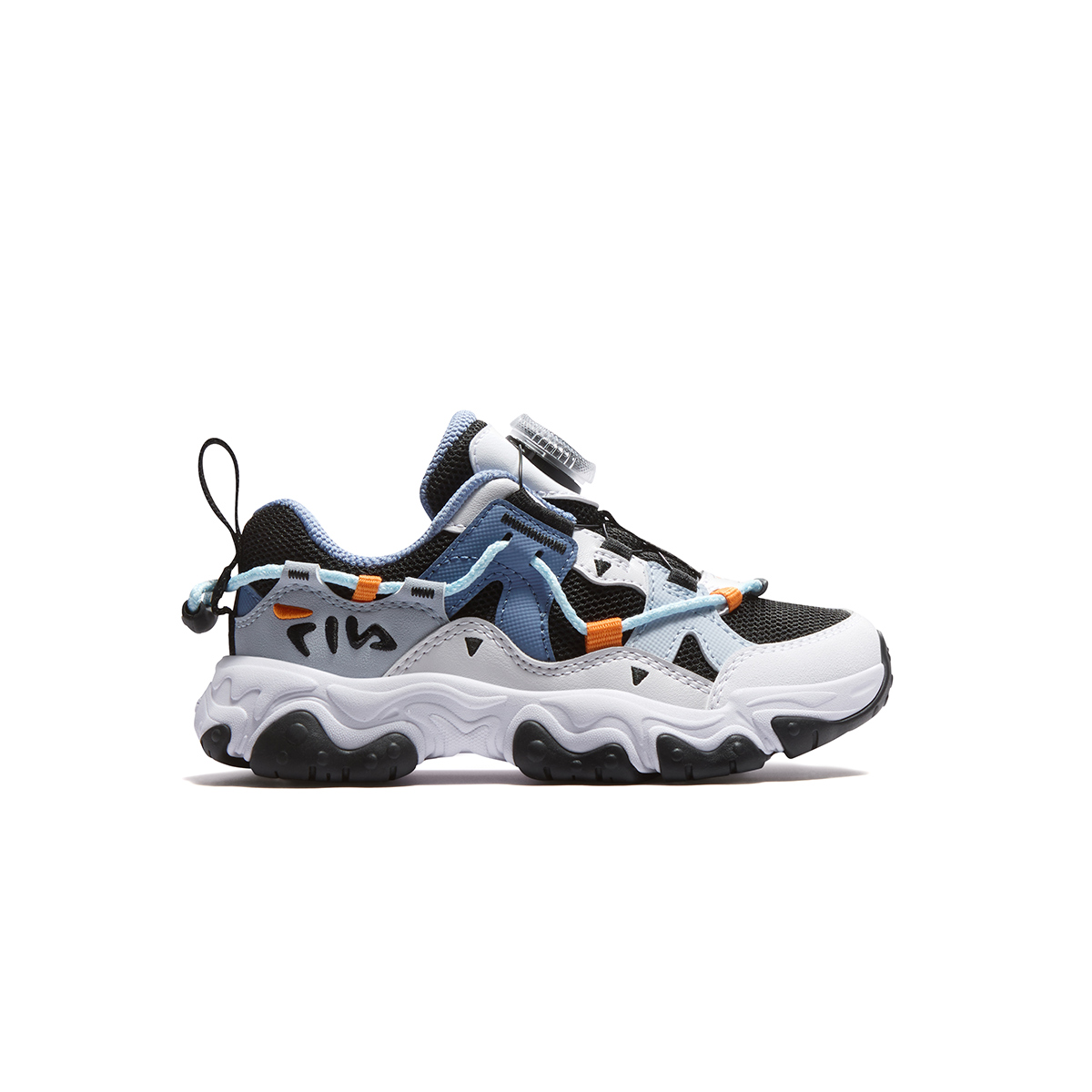 Детские кроссовки Fila KIDSHeritage-FHT FLUID 5 (черно-серые) — 黑/黎明灰 — фото 2