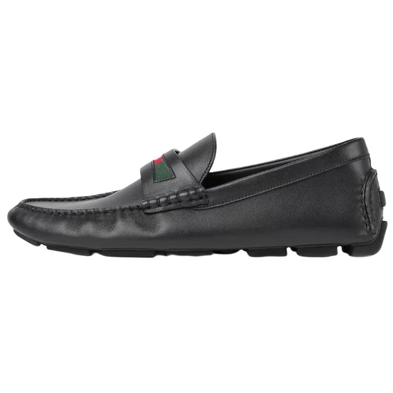GUCCI Leather Casual Leather Shoes Men's Black