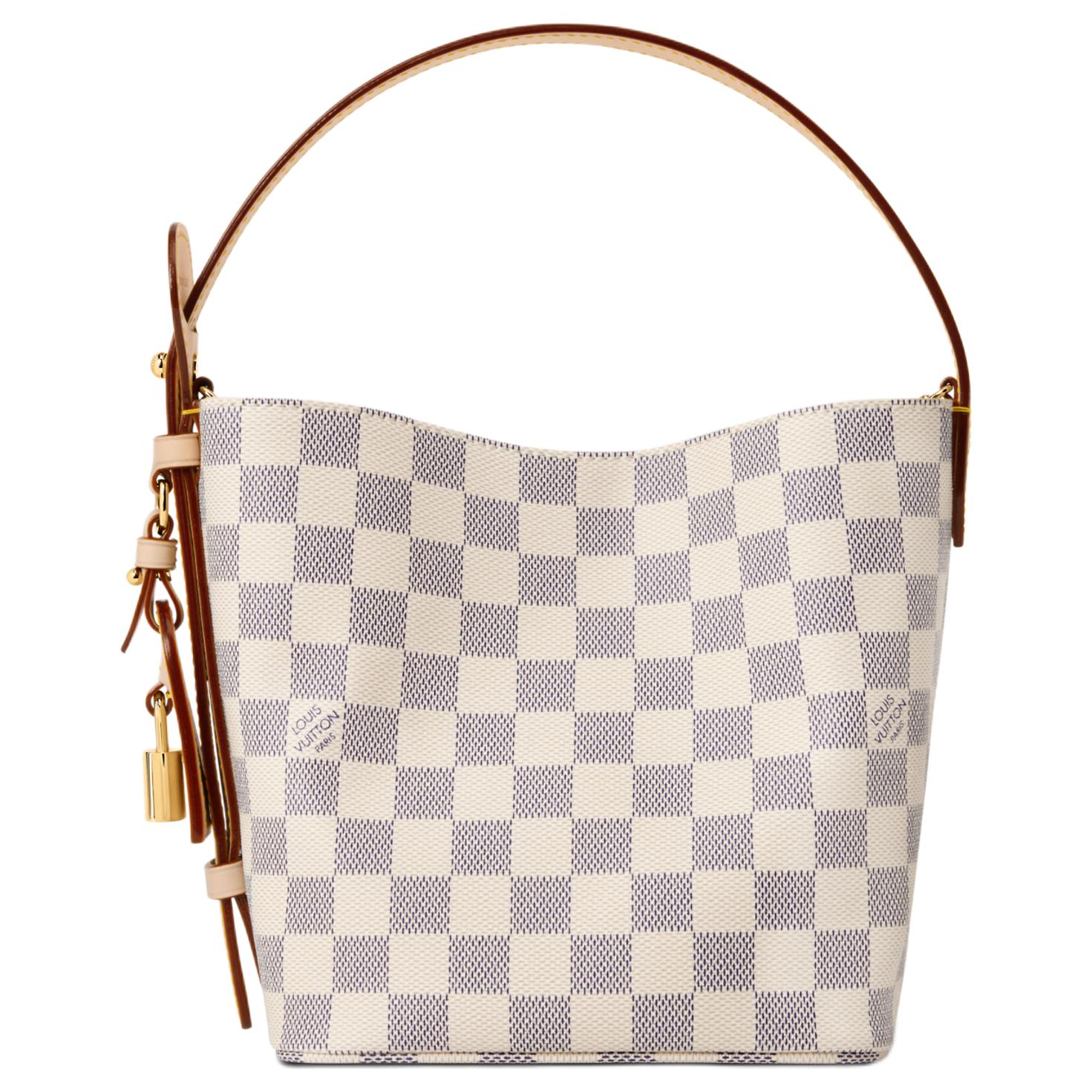 Женская сумка Louis Vuitton All In BB (бело-фиолетовая)