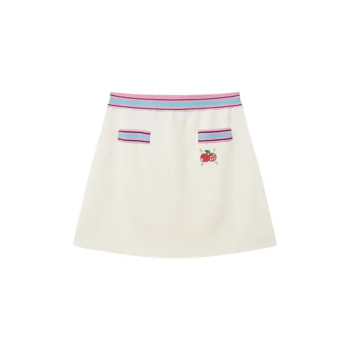 GUCCI FW24 Casual Short Skirts Women's Ivory White