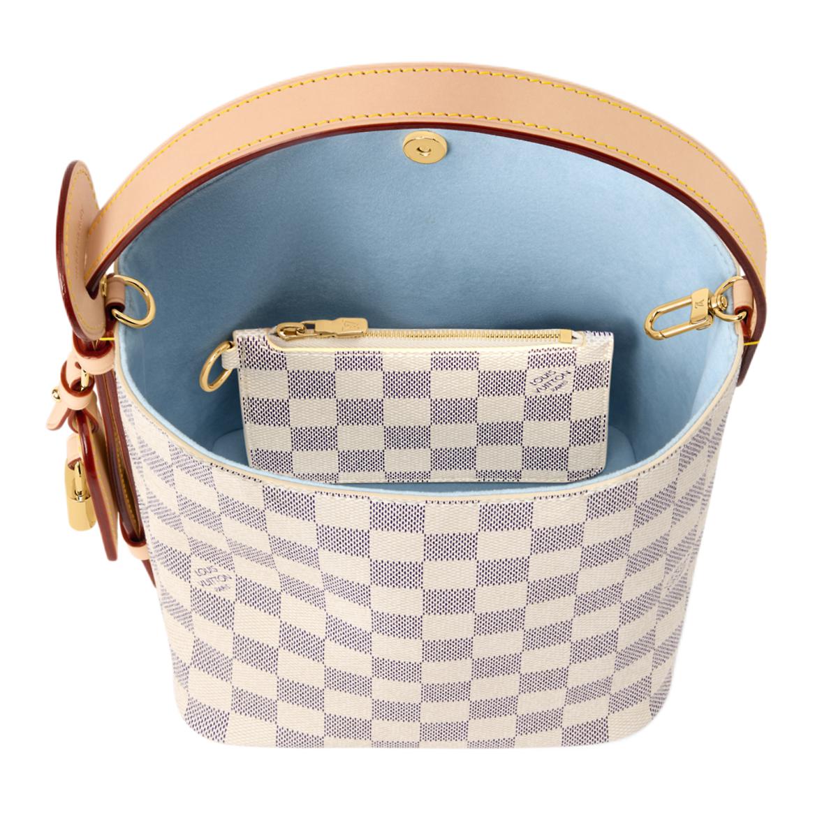 Женская сумка Louis Vuitton All In BB (бело-фиолетовая) — фото 5