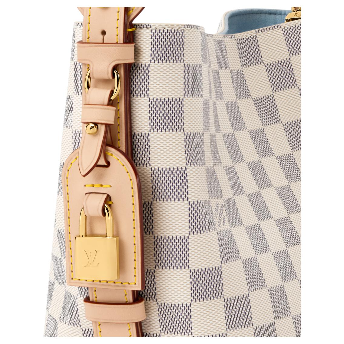 Женская сумка Louis Vuitton All In BB (бело-фиолетовая) — фото 7