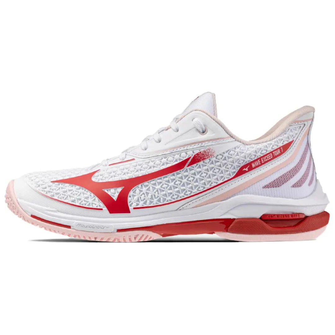 Mizuno AC Cushioning Abrasion Resistant Cushioning, Wear Resistant Low top Tennis Shoes Women's White/Red