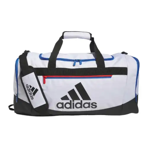 Adidas Polyester Handbag, Travel Bag, Gym Bag Medium Unisex White/Black